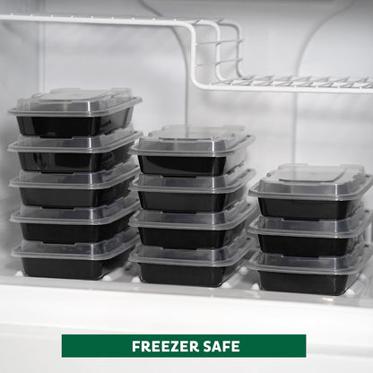 Freshware Meal Prep Containers 1 Compartment Food Storage Containers with Lids, Bento Box, BPA Free, Stackable, Microwave/Dishwasher/Freezer Safe (28 oz), 50 Count (Pack of 1)