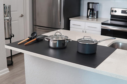 GASARÉ, Extra Large, Thick, Silicone Mat for Kitchen Counter, Heat Resistant Mat, Countertop Protector, Non-Slip, Easy to Clean, Cuttable, 25 x 17 Inches, Black