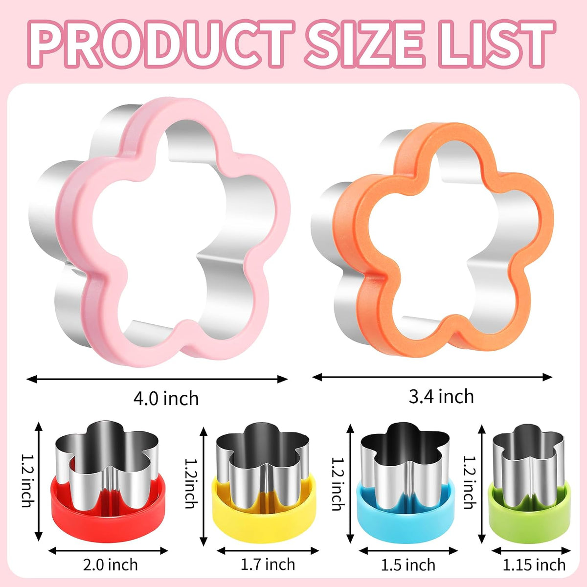laxizar 10 Pcs Round Cookie Cutters Set Stainless Steel Biscuit Cutter