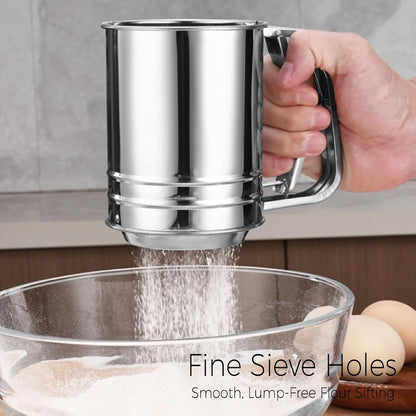 Flour Sifter,4 Cups Sifter for Baking,Powdered Sugar Shaker Duster