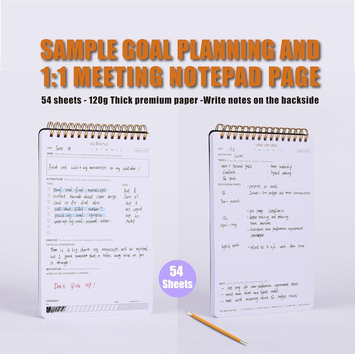Weekly Meal Planner with Recipes and Grocery List Magnetic Notepad For Fridge - 8.5x11'' Menu Planning Pad With 54 Sheets Tear Off Shopping List For Family Dinner Menu and Meal Prep Planning