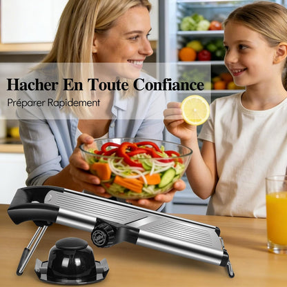 MASTERTOP Mandoline Slicer for Kitchen Adjustable Stainless Steel Food Slicer Vegetable Chopper Onion Waffle French Fry Cutter Potato Chip Julienne Slicer with Safety Gloves