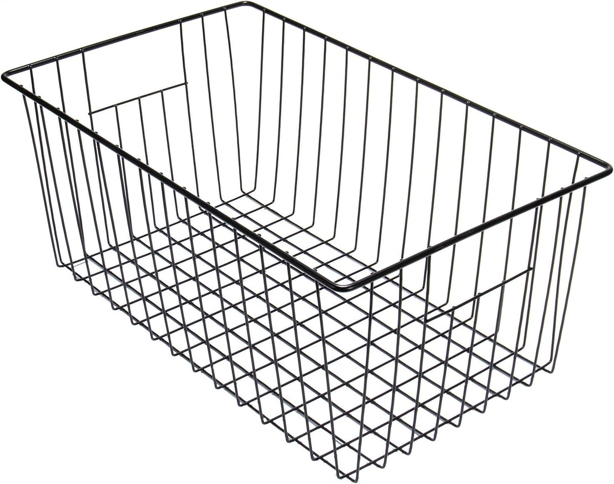 16" L x 12" W Wider Freezer Storage Organizer Baskets Container, Deep Metal Wire Chest Upright Refrigerator Divider Bins with Built-in Handles for Cabinet, Pantry, Closet, Kitchen