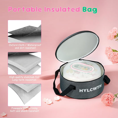 Cake Carrier With Lid And Handle, Bpa-Free Cake Holder With Lid For 10 Inch Round Cake Carrier With 10 pcs Round Golden Cake Boards And Portable Insulated Bag