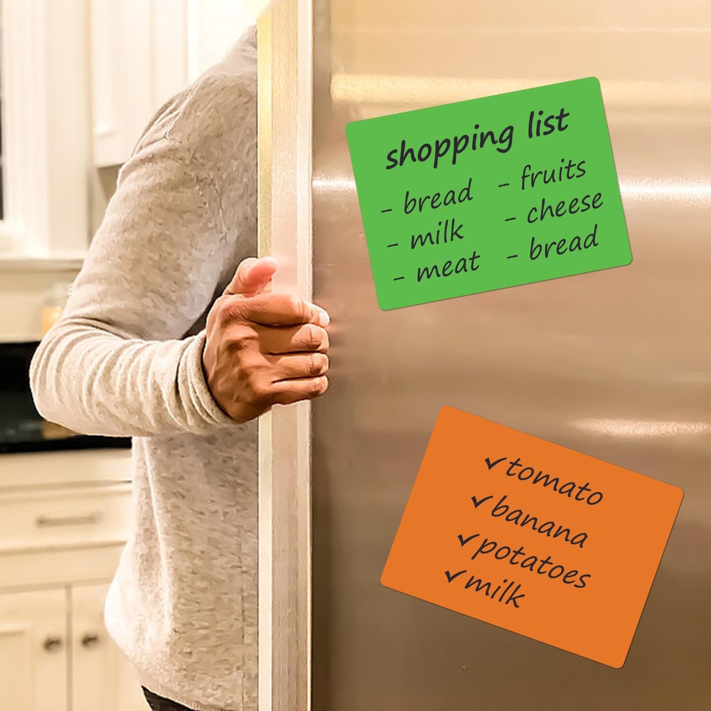 Write On Magnets Dry Erase for Fridge - 6 Pack - 8x6 in Whiteboard Magnetic Labels Writable Magnet Sheets Pads - White Board Magnet Strips for Home and Office