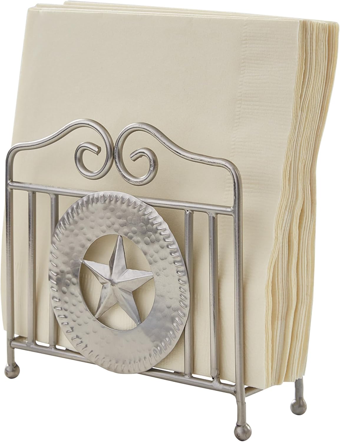 Park Designs Tree Tops Two Tier Napkin Holder, Lodge Metal Tiered Tabletop Storage, Cabin Dual Serving Caddy Organizer