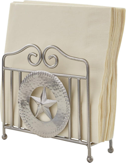Park Designs Tree Tops Two Tier Napkin Holder, Lodge Metal Tiered Tabletop Storage, Cabin Dual Serving Caddy Organizer