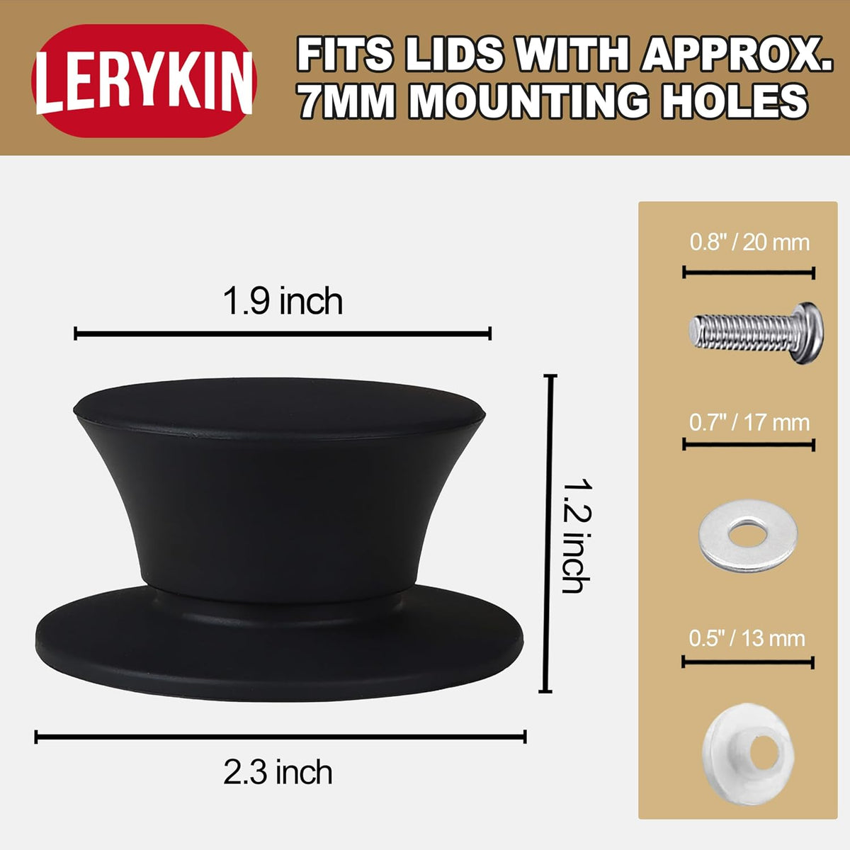 Lerykin Tempered Glass Lid - Universal Lid with Heat Resistant Silicone Rim for Pots, Pans and Skillets - Pan Cover Replacement Lid Fits 9.5", 10" and 11" Diameter Cookware