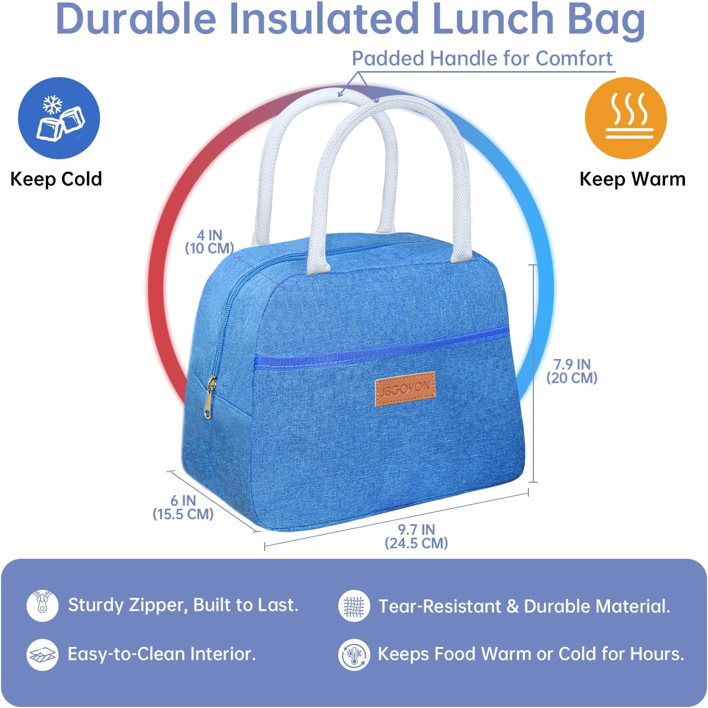 JBGOYON Bento Box and Lunch Bag Set, Leak-Proof Lunch Box for Adults and Kids with Built-in Utensils, Insulated for Work School Travel, Microwave & Dishwasher Safe, All-in-One (Purple)