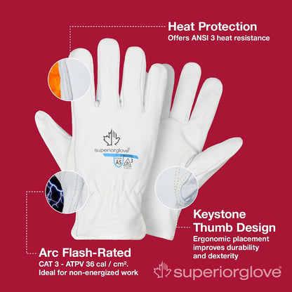 Superior Glove Endura Cut Resistant Leather Work Gloves
