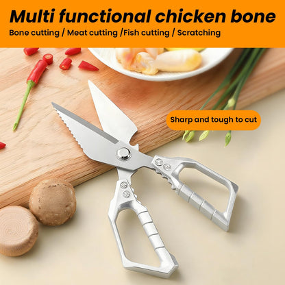 Multifunctional Heavy Duty Kitchen Shears: Kitchen Shears for Cutting Chicken,Kitchen Scissors for Food, Japanese High-Carbon Steel Culinary Poultry Shears, for Chicken,Meat,Fish,Bone Cutting(3.0mm) ﻿