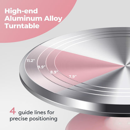 Kootek 12" Aluminum Cake Turntable Set, Rotating Cake Stand for Decorating