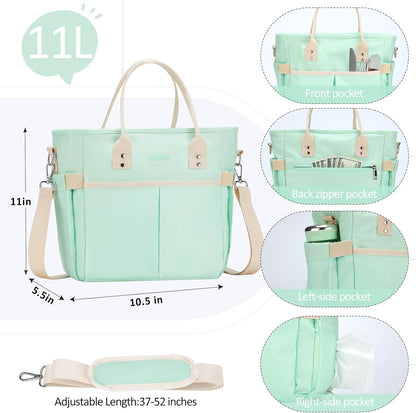 MAXTOP Lunch Bag Women for Work Insulated Thermal Lunch Box for Men with Wide-Open Pocket Reusable Leakproof Cooler Bags with Removable Shoulder Strap for Teacher Nurse Office Picnic Travel Black