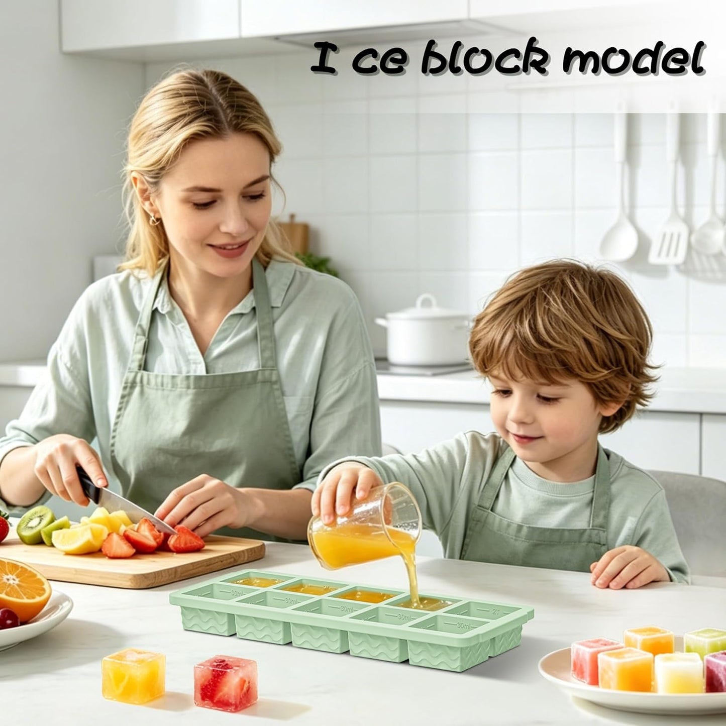 3-Pack Silicone Freezer Trays with Lid,2 Large 2-Cup(500ml)&4 Medium 1-Cup(250ml)&6 Small 1/2-Cup(125ml) Soup Freezer Container Molds,Ice Cube Tray For Meal Prep&Freezing Soup,Stews,Sauces