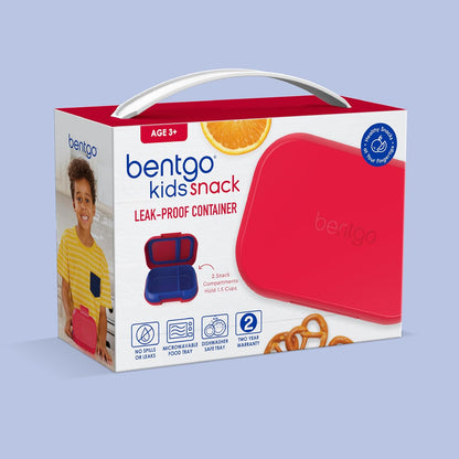 Bentgo Kids Snack - 2 Compartment Leak-Proof Bento Box Container for Snacks and Small Meals, Easy-Open Latch, Dishwasher Safe, BPA-Free for School, Daycare, & Sports - Ideal for Ages 3+ (Gray)