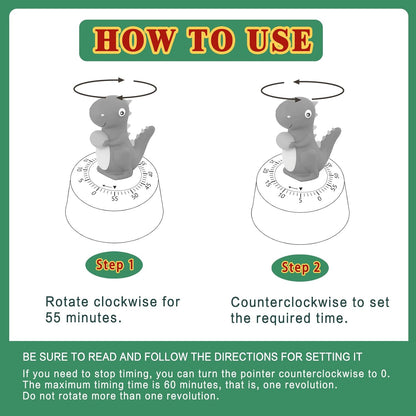 ELE DEPI Mechanical Kitchen Timer for Kids,Wind Up Egg Timer for Cooking.