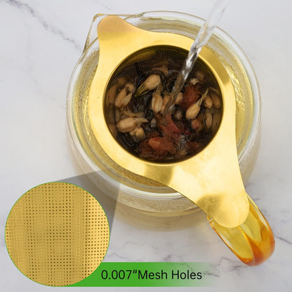 Tea Infuser Basket Stainless Steel Tea Strainer Tea Filter With Small Strainer And Lid Tea Diffuser For Loose Leaf Tea Superior Brewing Experience (One pack silver)