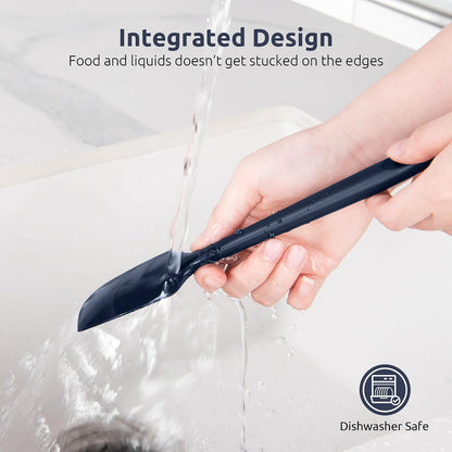 U-Taste Small Mini Silicone Spatula, 9in Rubber Jar Bowl Scraper, Black