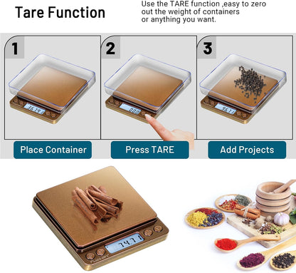 Fuzion Digital Gram Scale .01 Gram Accuracy, 500g Small Jewelry Scale