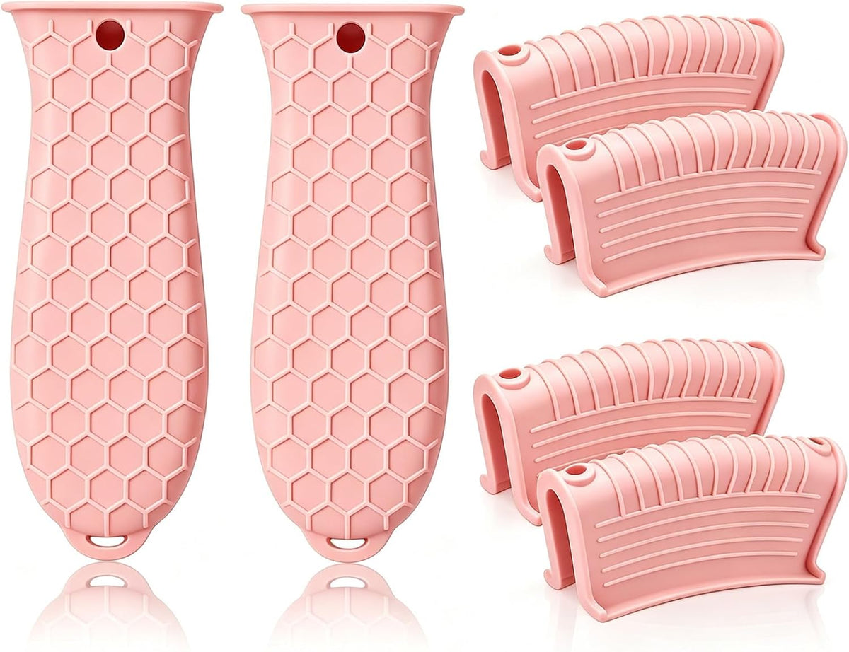 10Pcs Cast Iron Handle Cover, Silicone Pot Holders