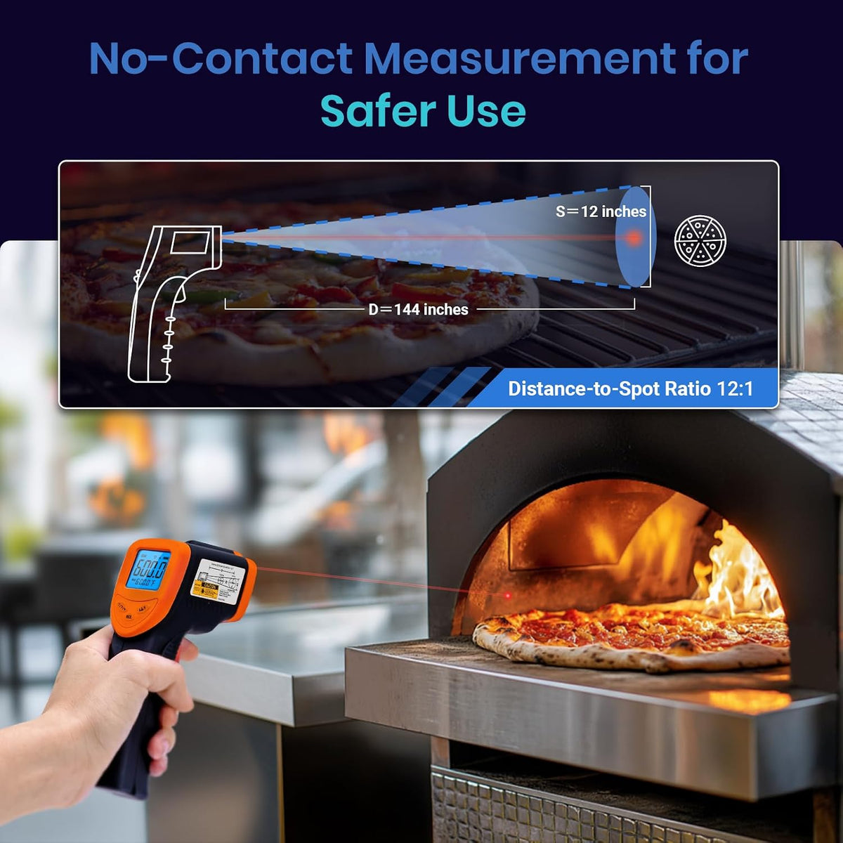 Etekcity Infrared Thermometer Laser Temperature Gun, -58°F~1130°F