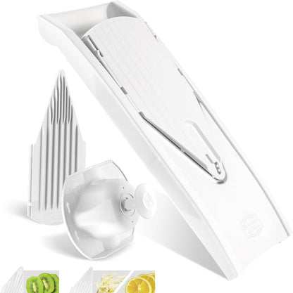 BORNER V Mandoline Slicer Kitchen V1 ClassicLine Starter Set | Vegetable Grater Börner - Quality Made in Germany, Color:White