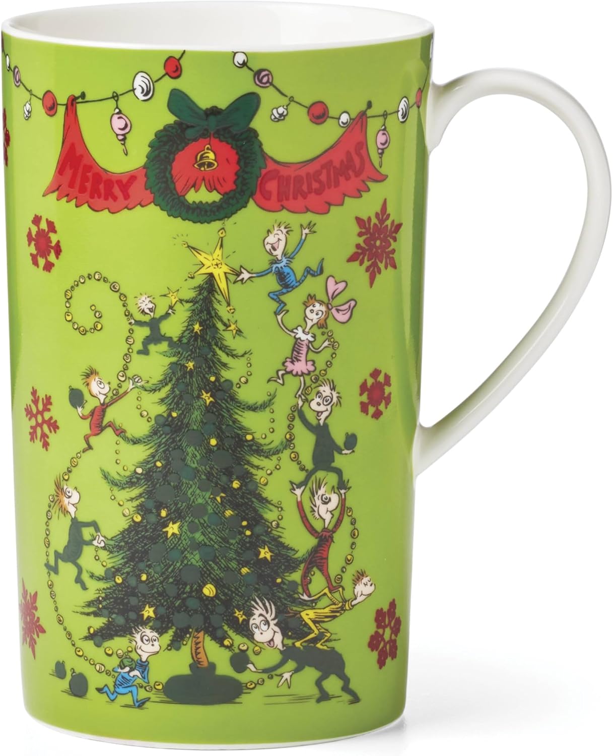 Lenox 898096 Merry Grinchmas Chip & Dip Bowl, Christmas Dishes, Festive Holiday Serveware