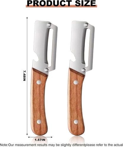 Vegetable Peeler with Wooden Handle and Bottle Opener,2026 Upgrade Multifunctional Stainless Steel Peeler,Vegetable Peeler for Kitchen,Suitable for Vegetables or Fruits that Need to Be Peeled(2PCS)
