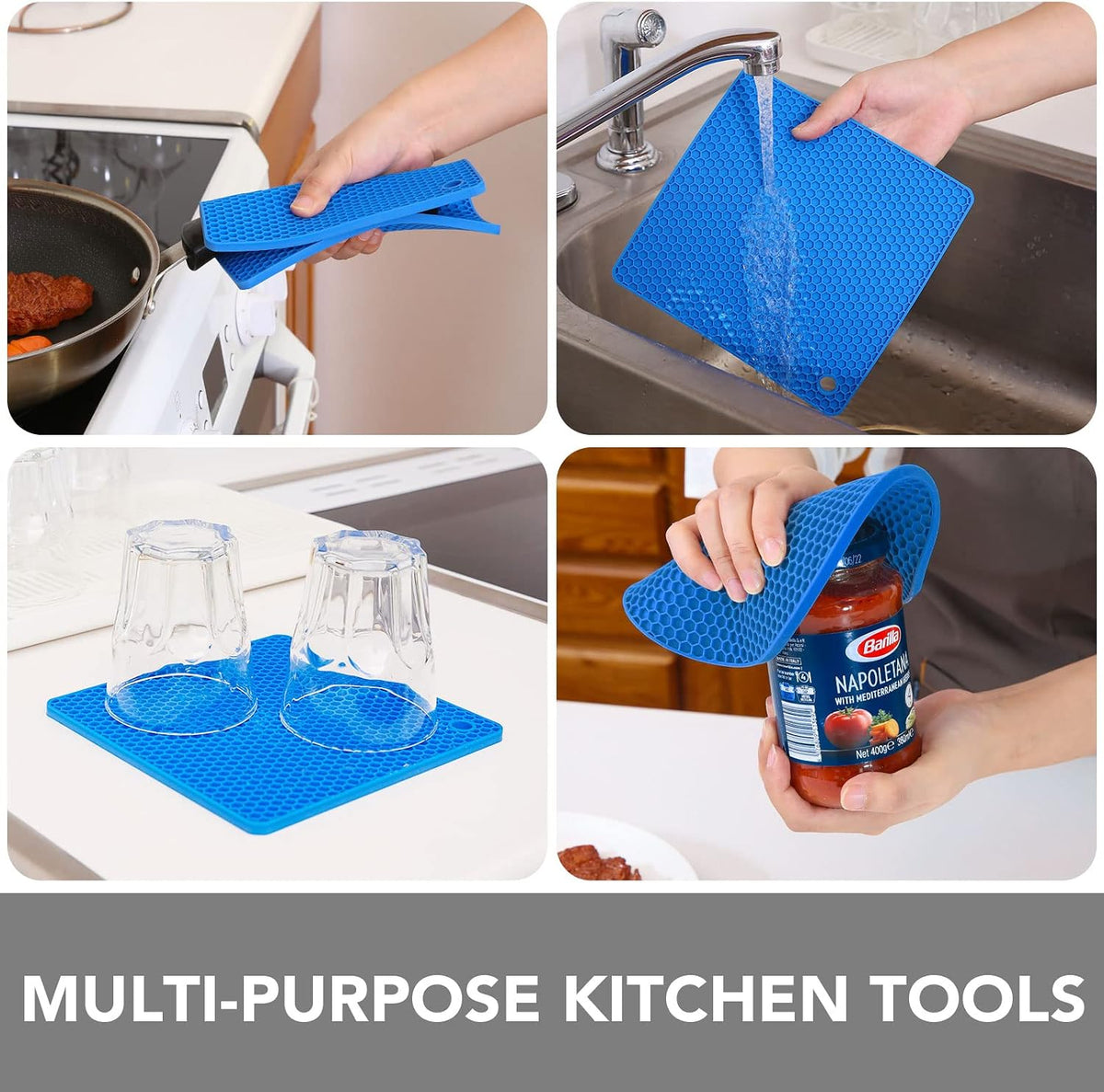 Joyhalo 4 Pack Trivets for Hot Dishes