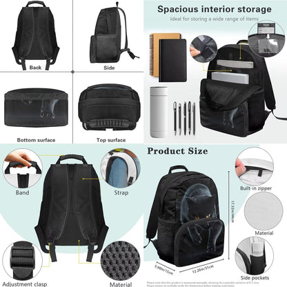 Highland Cow Backpack with Lunch Box Set for Kids Sunflower School Backpack for Girls Boys Back to School Bag Student Travel Backpacks Reusable Utensils Pen Case Water Bottle Bag 5PCS