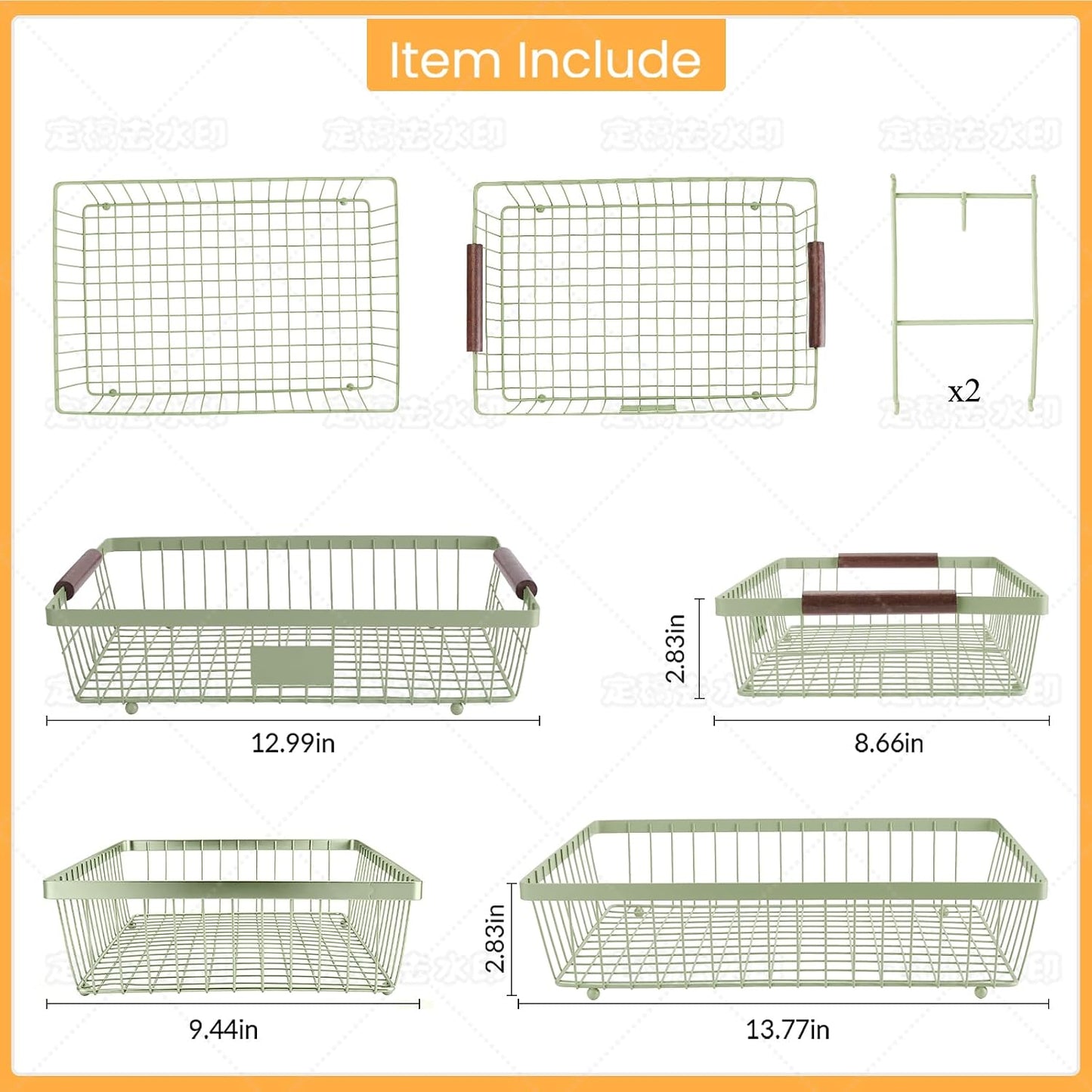 2-Tier Stackable Wire Basket with 2 Banana Hooks, Pantry Organizer for Kitchen Countertops, Cabinets & Under-Sink Spaces; Ideal for Storing Snacks, Fruits, Veggies, Onions, Potatoes, & More,Black