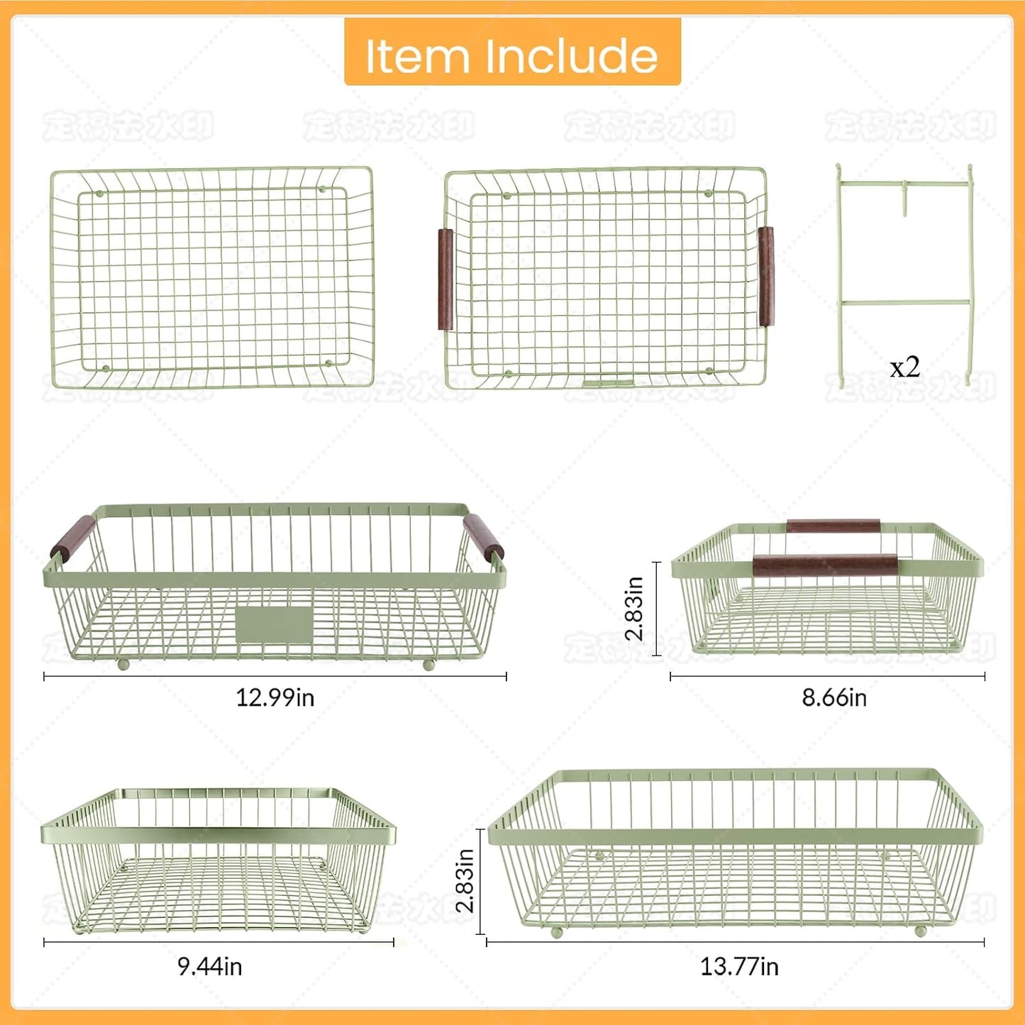 2-Tier Stackable Wire Basket with 2 Banana Hooks, Pantry Organizer for Kitchen Countertops, Cabinets & Under-Sink Spaces; Ideal for Storing Snacks, Fruits, Veggies, Onions, Potatoes, & More,Black