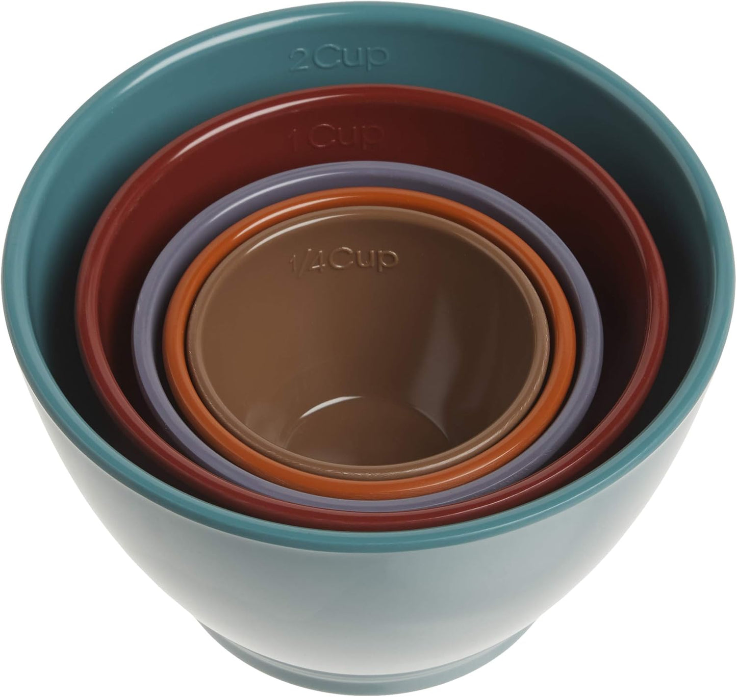 Rachael Ray Tools and Gadgets Nesting/Stackable Measuring Cups Set, 6 Piece - Assorted Colors