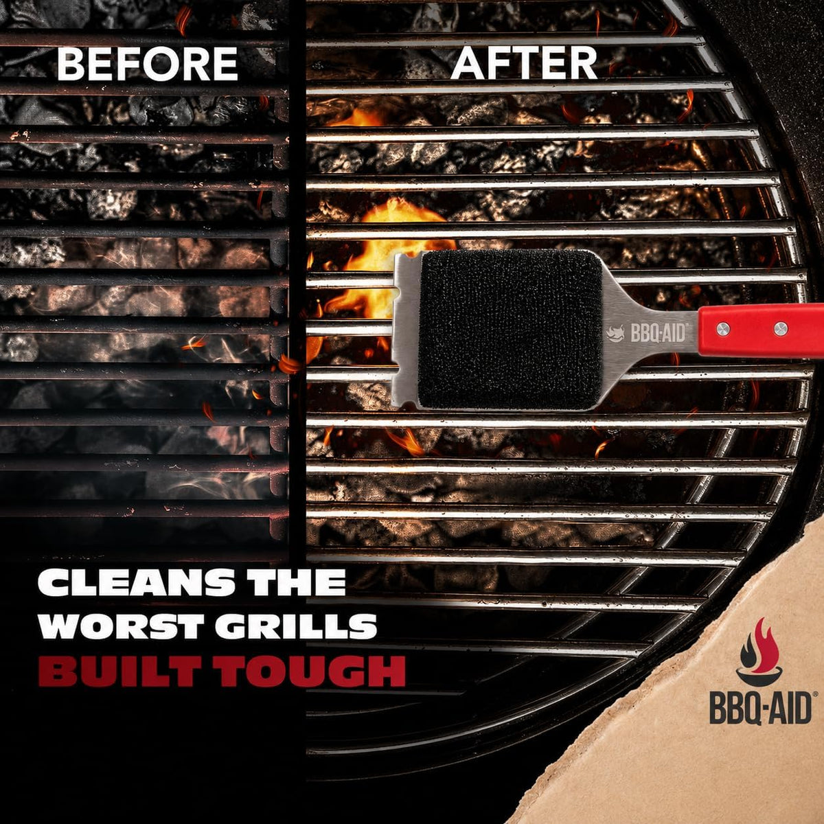 Bristle Free Grill Brush Cleaner and Scraper for Barbecue, Replaceable Head