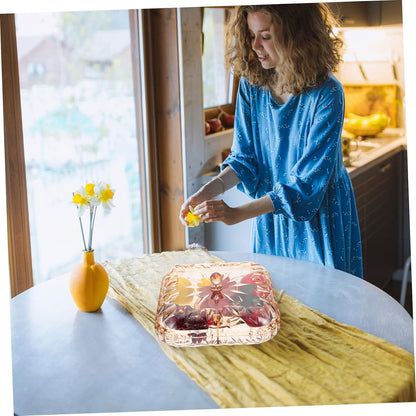 Sturdy Relish Tray with Lid Perfect for Dry Fruit Snacks Candy European Style Snack Box Dried Fruit Desktop Box