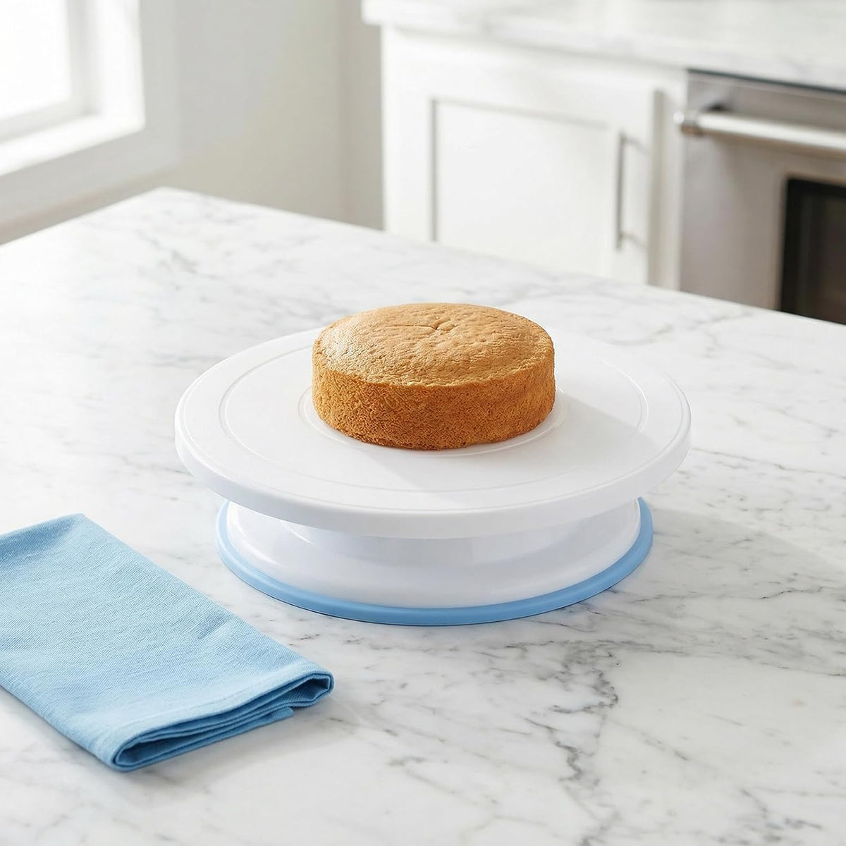 4 Pack 11 Inch Rotating Cake Turntable for Decorating, Smooth Spinning Cake Revolving Stand, Baking Decorating Display