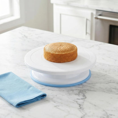 4 Pack 11 Inch Rotating Cake Turntable for Decorating, Smooth Spinning Cake Revolving Stand, Baking Decorating Display