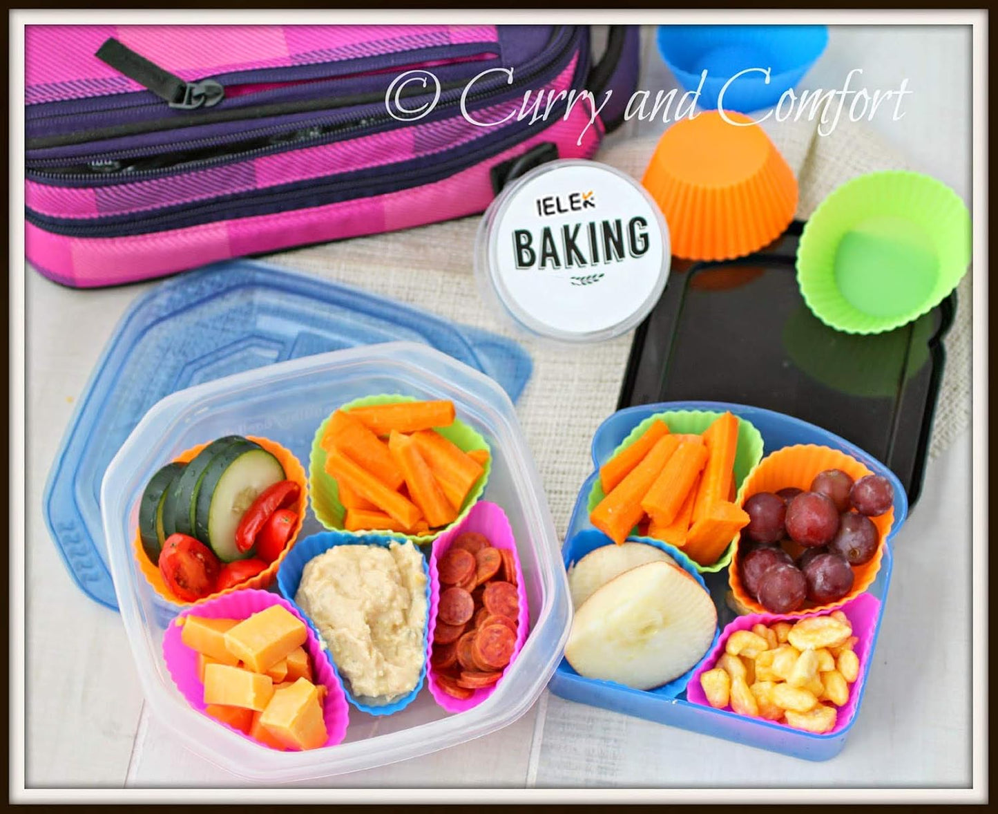 36 Pack Silicone Cupcake Liners Muffin Baking Cups Liners Reusable Non-Stick Cake Molds Sets Lunch Bento Box Dividers Accessories