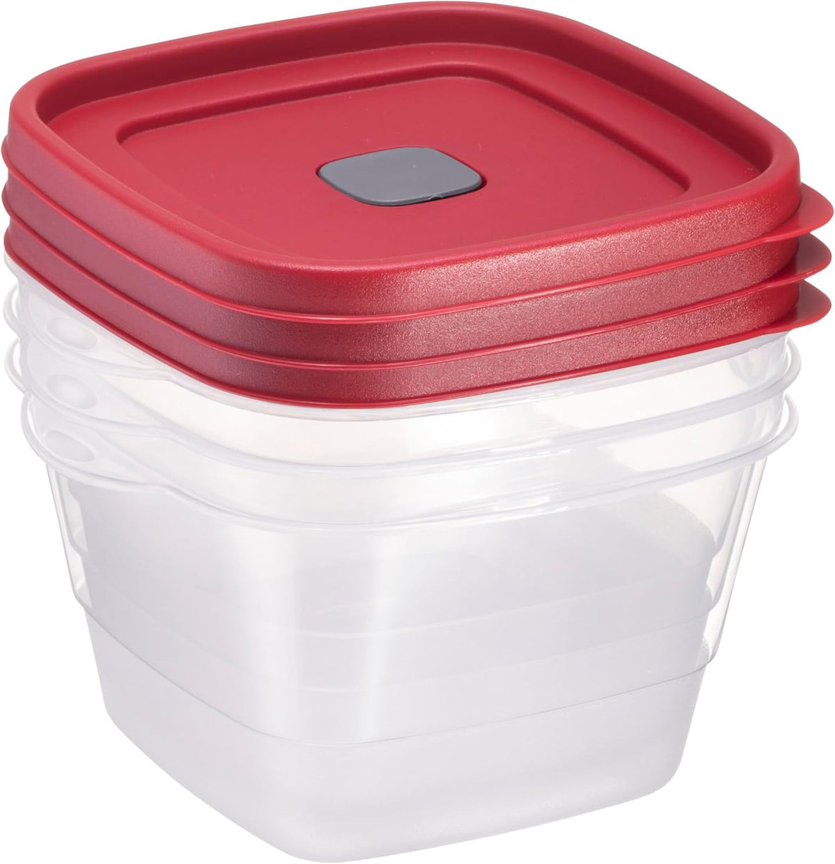 Tribello 16-Piece BPA-Free Plastic Food Storage Set, Red Vented Lids - Microwave, Dishwasher Safe: Perfect for Meal Prep, Leftovers, and Kitchen Organization