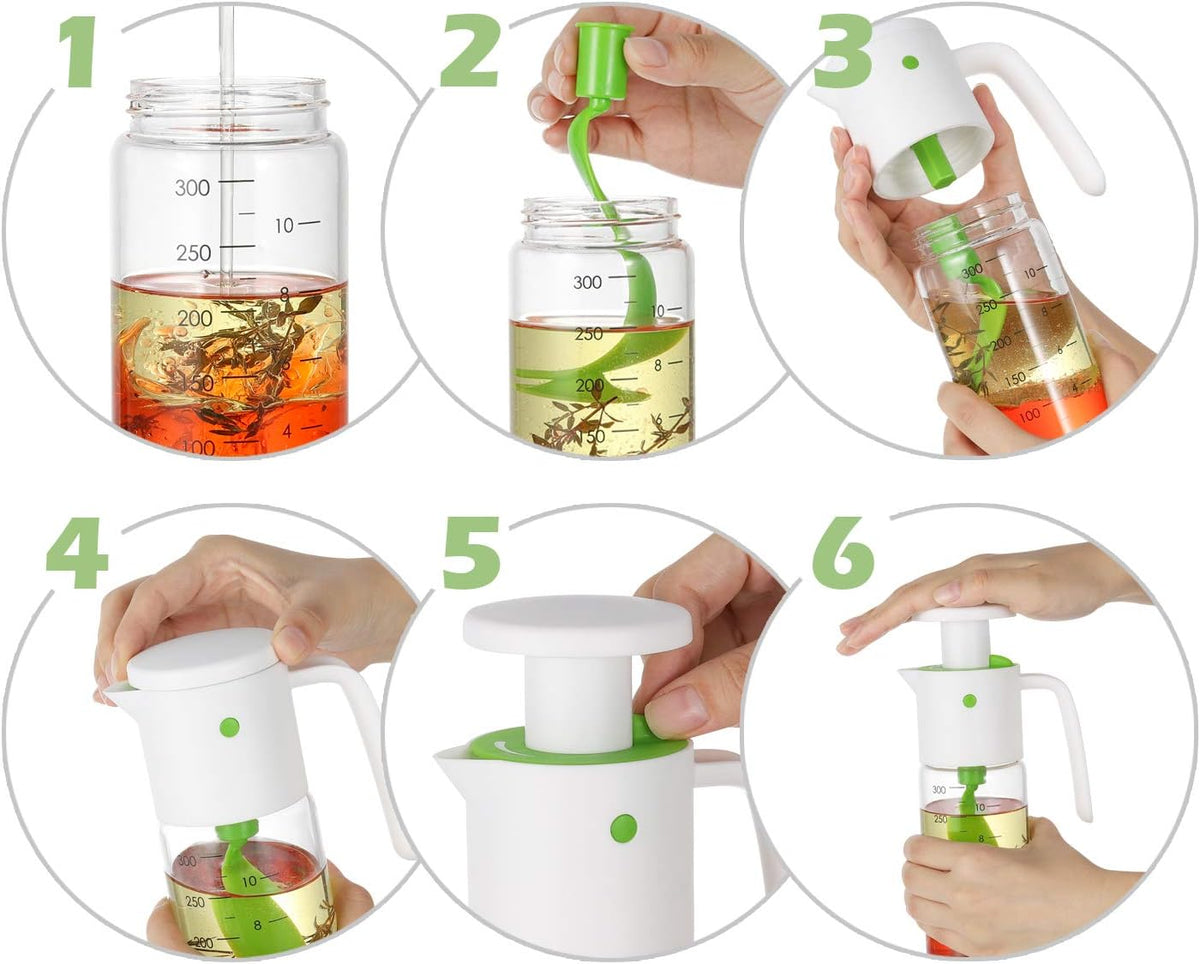 Vucchini Salad Dressing Mixer Shaker 10oz