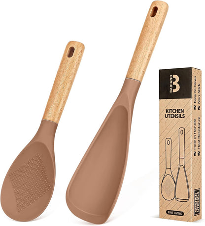 Badiano Cooking Spoon and Rice Scooper for Nonstick Cookware,Multi-function