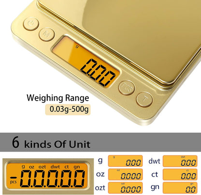 Fuzion Digital Gram Scale .01 Gram Accuracy, 500g Small Jewelry Scale