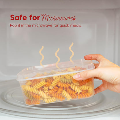 IRIS USA 44 PC Plastic Food Storage Containers With Lids | 22 Meal Prep Containers & 22 Lids | Leftovers Office Lunch Snack Fruit, Microwave Dishwasher Freezer Safe, BPA Free