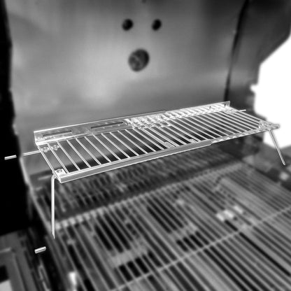 Utheer 2-Pack Griddle Warming Rack for Blackstone 28" Griddles, Stainless Steel Flat Top Grill Accessories | Reversible Rack Adds Prep Space, Foldable Clip-On Design Expands Cooking & Holding Area
