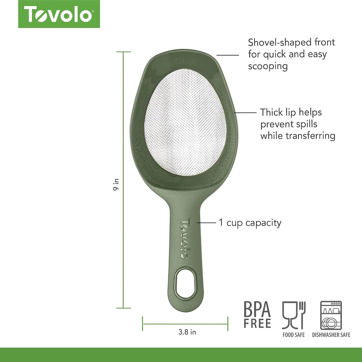 Tovolo, Scoop And Sift 1 Cup Charcoal