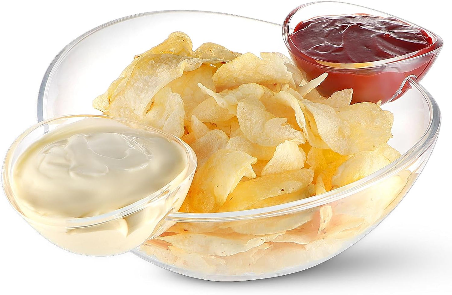 MOLIGOU Chip and Dip Bowl Set, Chip Serving Bowl for Parties, Chips and Dip Serving Dish