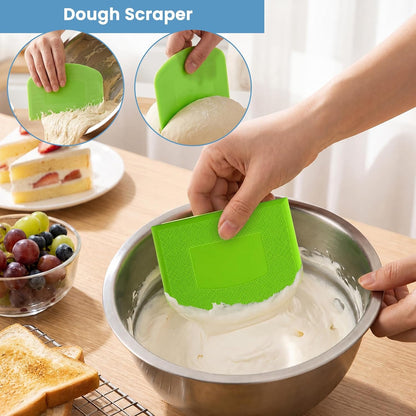 6 Pcs Dough Scraper, Flexible Bowl Scraper for Bread Dough