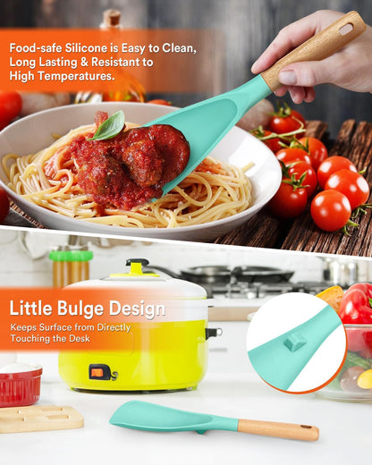 Badiano Cooking Spoon and Rice Scooper for Nonstick Cookware,Multi-function