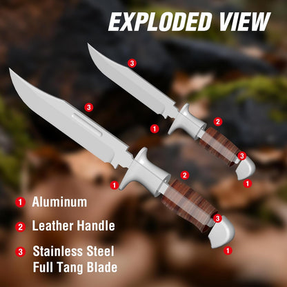 Mossy Oak 2-piece Fixed Blade Bowie Knife Set
