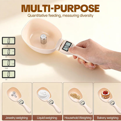 2026 New Digital Measuring Spoon, Electronic Food Scale with LCD Display, Adjustable Smart Spoon for Kitchen, Accurate Gram Ounce Scale for Home Cooks Bakers Chefs Pet Owners